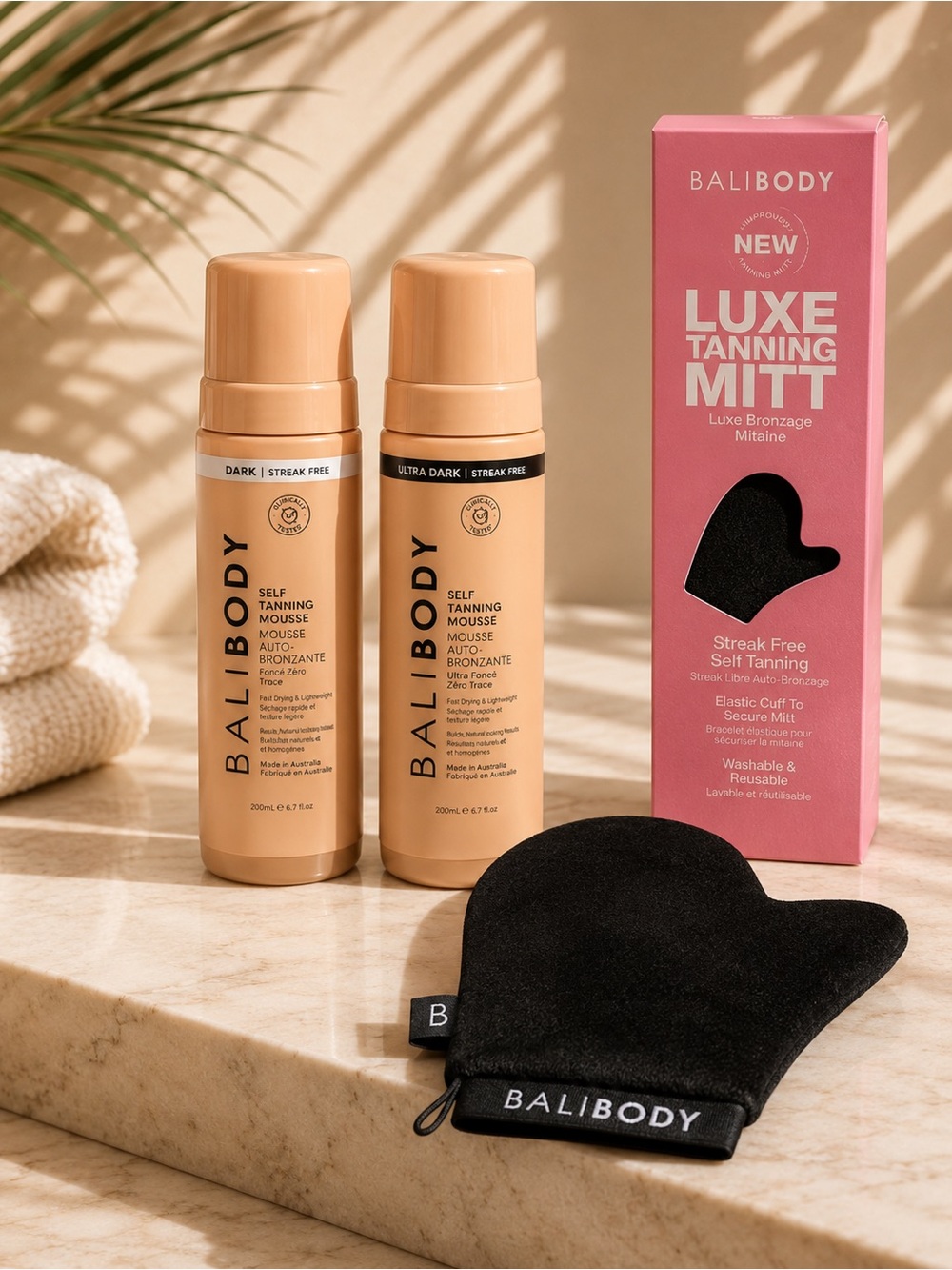 NEW BALIBODY Self Tan Bundle | 2 Mousses + Luxe Mitt | Value Set